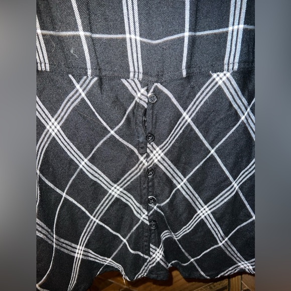 Lucky Brand Thin Plaid Button Down Top - Picture 4 of 5